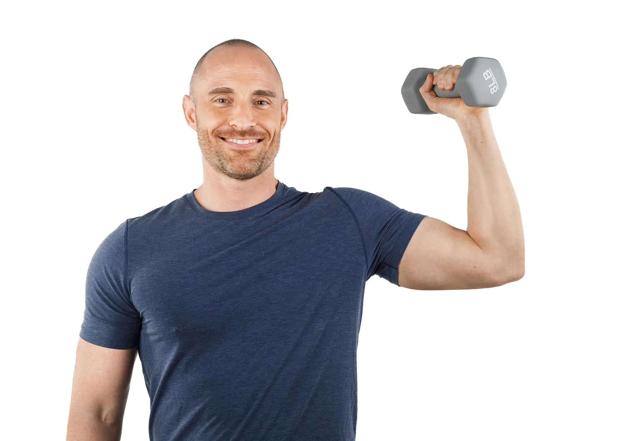 Universal 32lb Neoprene Dumbbell Set with Rack - Image 6