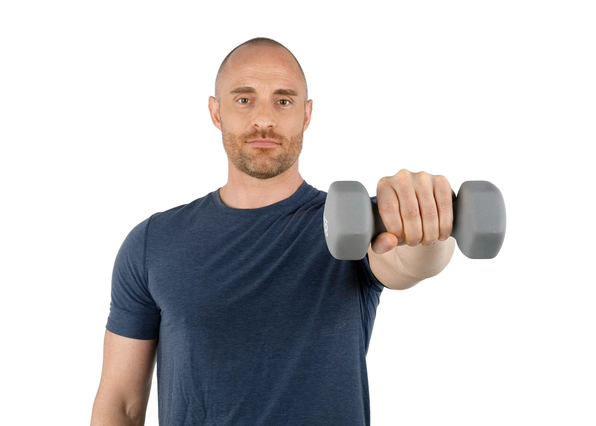 Universal 32lb Neoprene Dumbbell Set with Rack - Image 7
